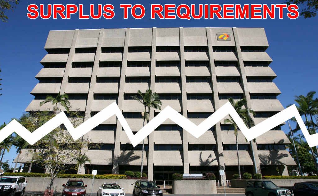 QR National’s administration building in Rockhampton may only need one floor to accommodate remaining workers there after the latest round of job cuts. QR National’s administration building in Rockhampton may only need one floor to accommodate remaining workers there after the latest round of job cuts.